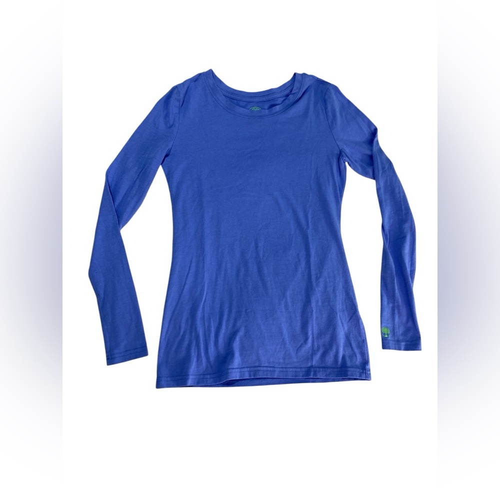 Healing Hands Women's Blue Long Sleeve Under Scrub Top Shirt Size XS/XXS Comfy
